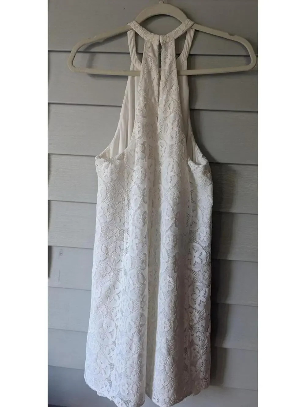 Lilly Pulitzer White Lace Halter Dress with Lined Skirt - Picture 4 of 6